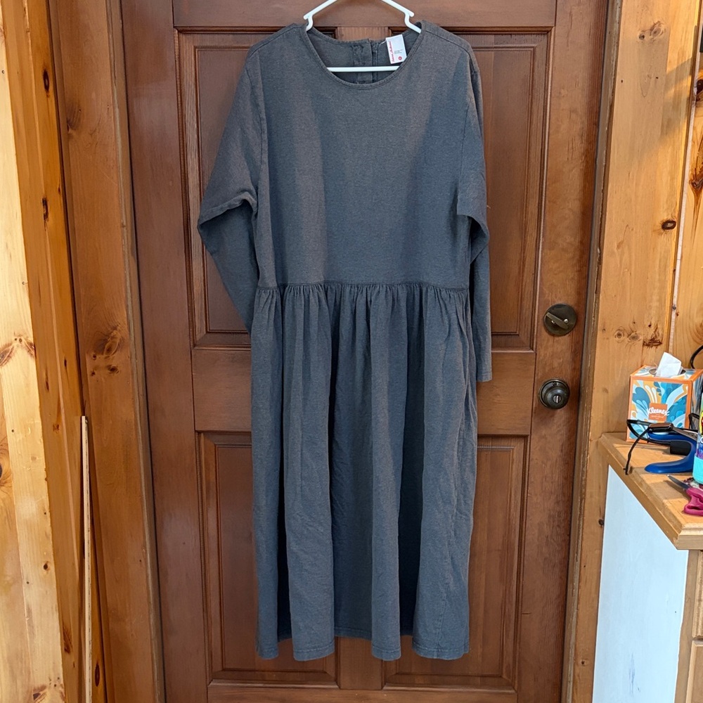 Hanna Andersson Charcoal Long Sleeve Dress Size XL